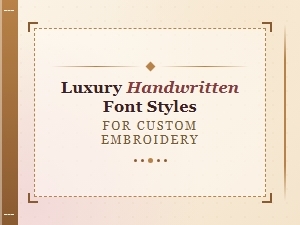 Elegant Luxury Handwritten Monogram Fonts for Custom Embroidery